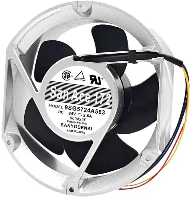 Main image of San Ace 172 9SG5724A563 24V 2.6A High-Efficiency Cooling Fan for Inverters - 172x150x51mm, 3724RPM, 62.4W, Industrial Fan