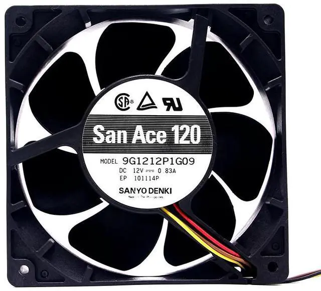 Main image of Suitable for 9G1212P1G04 San Ace 120 120mm 12cm 12038 120x120x38mm DC 12V 0.83A chassis cooling fan