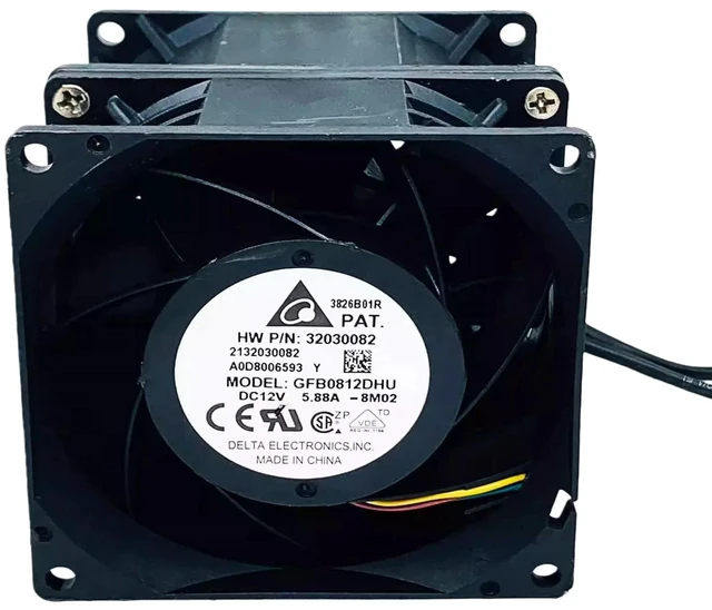 Main image of Suitable for GFB0812DHU 80mm 12V 5.88A high-speed dual ball bearing turbine blower 8090 PWM industrial cooling fan.