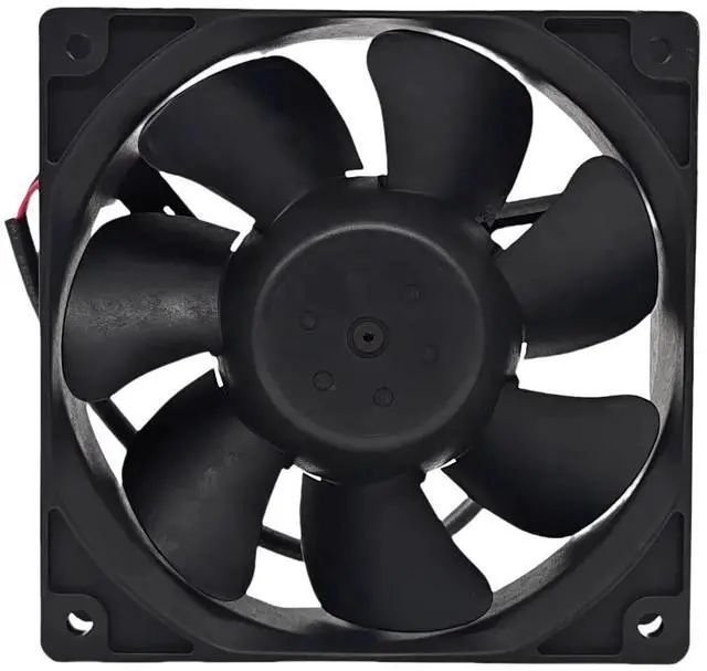 Main image of A 24V 0.37A cooling fan for the CNDC24Z7C-04 servo motor, measuring 120x120x38mm, is an industrial blower suitable for frequency converters and CNC machine tools, with a speed of 2882 RPM.