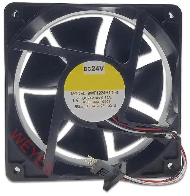 Main image of 9WF1224H1D03 DC24V 0.32A is a waterproof CPU cooler fan suitable for computers.