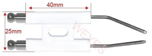 Main image of H-type ignition electrode for waste oil burners, WB04 ceramic electrode for waste oil burners.