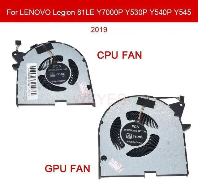 Main image of 81LE Y7000P Y530P Y540P Y545 EG75100S1-1C010-S9A 1C040-S9A CPU and GPU fans DFS200105200T DFS2001052Q0T DFS501105PR0T