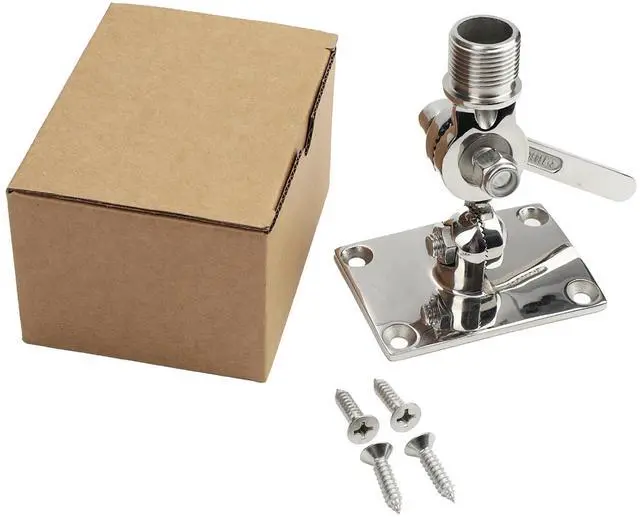 Main image of Marine VHF Antenna Mount SP003 Adjustable Base VHF Antenna Mount, 316 Stainless Steel