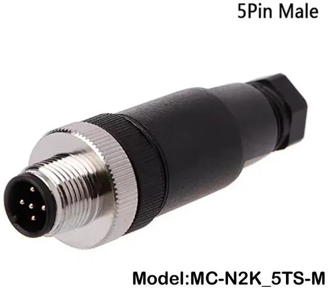Main image of MC-N2K_5TX nmea2k plug nmea2000 M12/5 pin self-assembly connector (5TS-male) waterproof