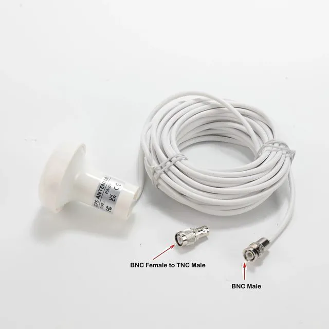 Main image of One marine GPS antenna for yachts, with a 10-meter cable, BNC male connector, RF cable, 10-meter RG-59 TNC connector, IPX6 waterproof rating (PA-07 BNC).