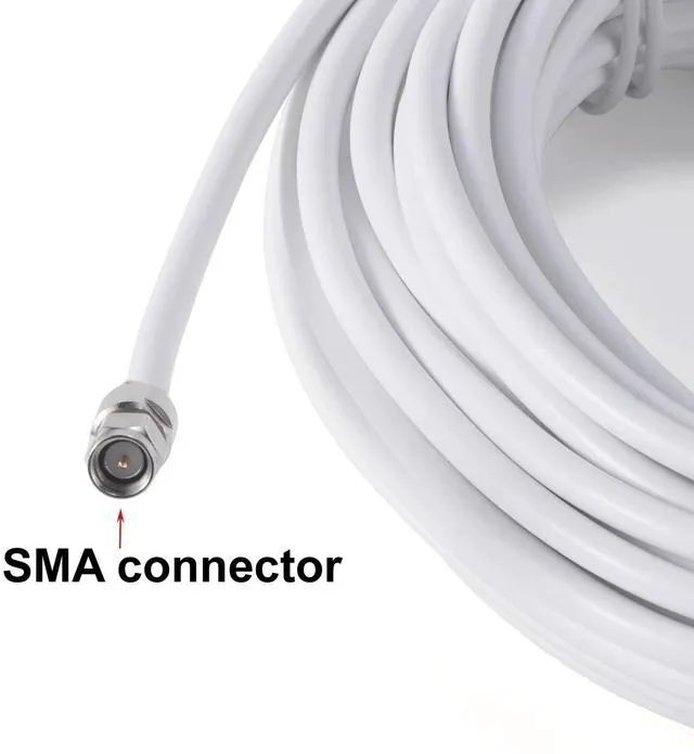 Main image of One marine GPS antenna for yachts, with a 10-meter cable, BNC male connector, RF cable, 10-meter RG-59 TNC connector, IPX6 waterproof rating (PA-05S SMA).