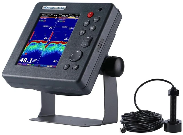 Main image of 6-inch HF-620 Marine Color Echo Sounder, Dual-Frequency Fish Finder, Ultrasonic Echo Sounder, Certified Marine Use (with Sensor)