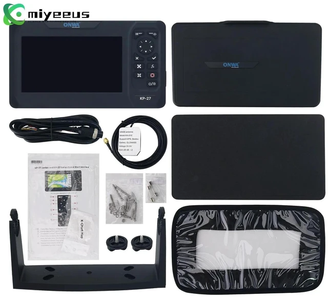 Main image of The KP-27 7-inch GPS chart plotter features SBAS navigation and positioning display capabilities and supports shipboard GPS and Galileo navigation systems. (KP-27 (without AIS))