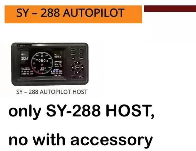 Main image of SY-288 GPS marine autopilot, with compass, dashboard-mounted autopilot main unit, and steering system hinge, suitable for DC24V CCS marine autopilot systems (SY-288 only).