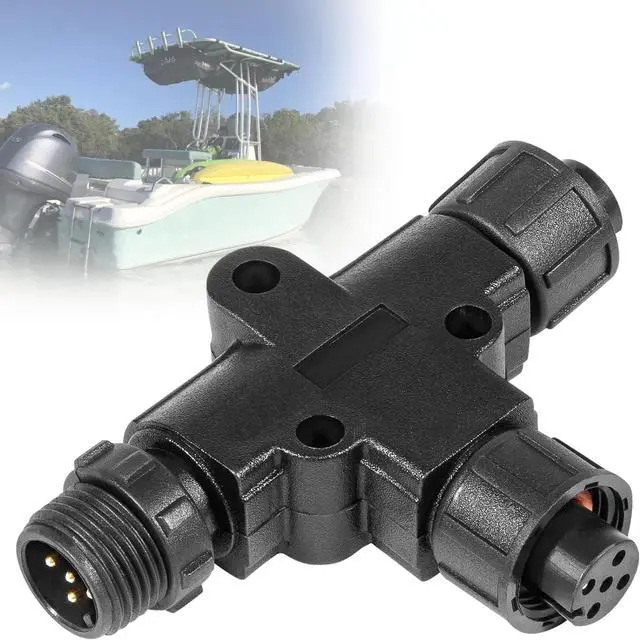 Main image of 2000 N2k T-type connector, 5-pin, IP67 waterproof, suitable for marine/yacht accessories.