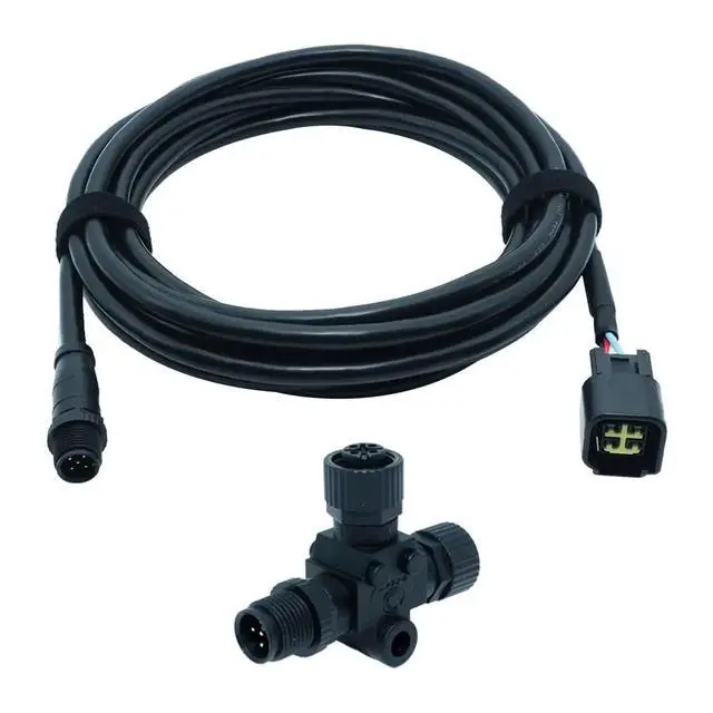 Main image of NMEA 2000 starter kit for outboard motors (2006 and later models), with N2K engine interface cable with T-connector for direct connection to engine D (motor kit).