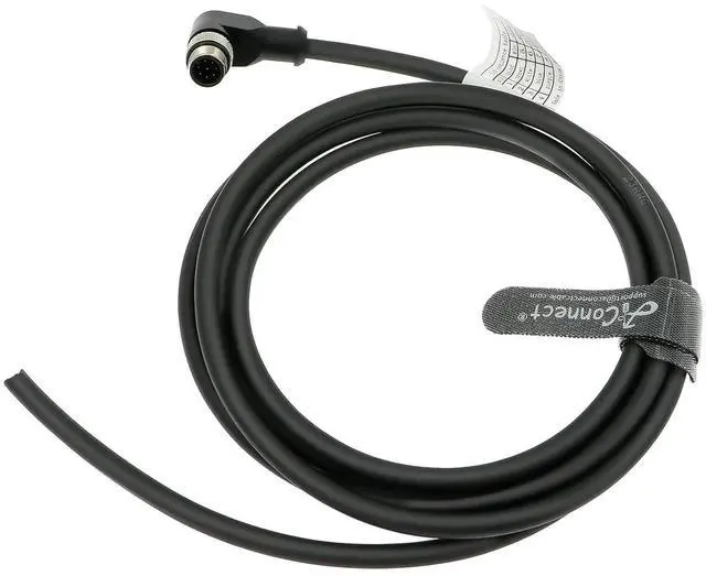 Main image of M12 Type A right-angle 8-pin male connector to flying wire cable, waterproof shielded industrial sensor cable, suitable for industrial camera automation (10M).