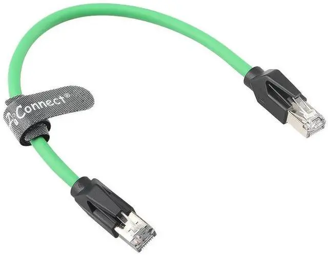 Main image of Industrial-grade 100Mbps Cat5e Ethernet cable for HighFlex cable chains in automated robotic AGVs, shielded Profinet EtherCAT network (30 cm 11.81 inches).