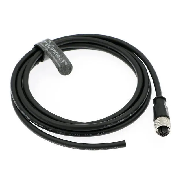 Main image of M12 Type A 4-pin Straight-in Female Connector DIY Flying Wire Aviation Socket Industrial Camera Cable (1M)