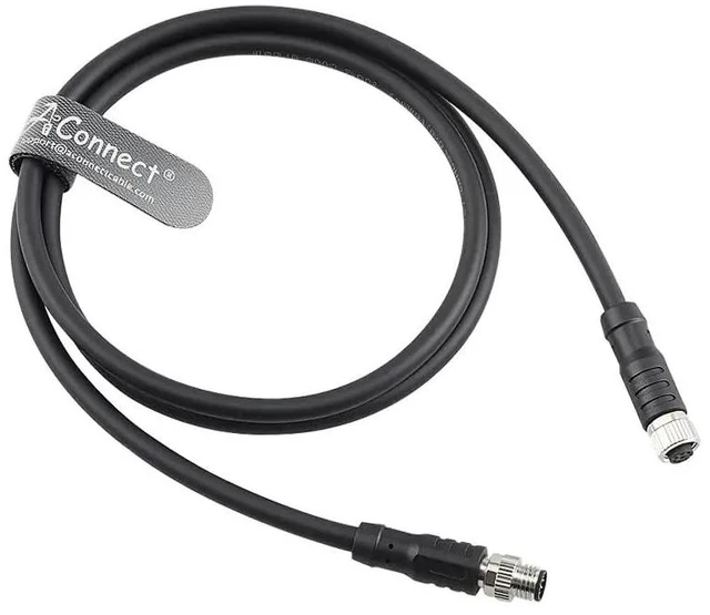 Main image of M8 A type 8-pin male to 8-pin female shielded sensor actuator cable for industrial cameras, Cat6a high-speed cable chain (3M).