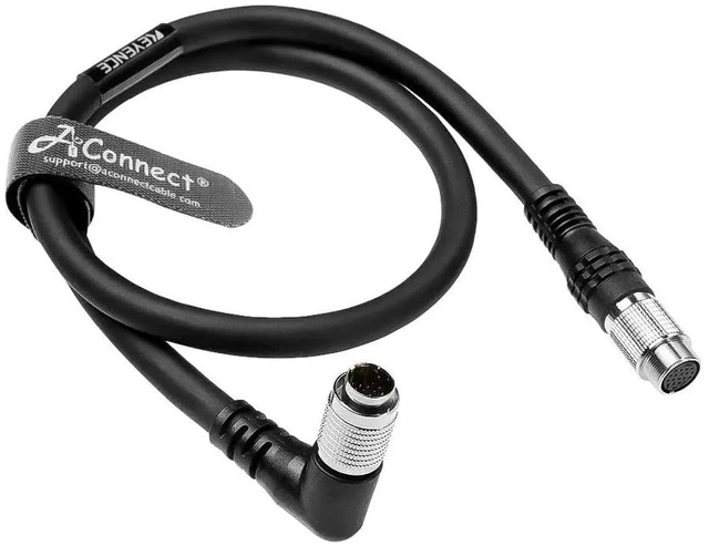 Main image of CB-B05LU L-type extension cable, 0.5m/1.6ft right angle, 20-pin male-to-female, suitable for LJ-X8000, V7000, XG-X profilometers.