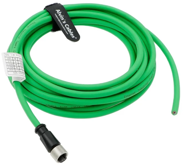 Main image of M12 Type A 8-pin female cable, shielded cable for aviation sensors, suitable for industrial cameras, automation equipment, networks, etc. (5M)