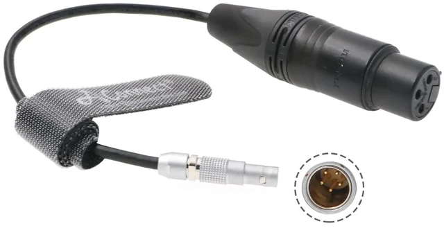 Main image of E2 Camera Audio Cable, 00 5-pin male to XLR 3-pin female, 24cm/15cm