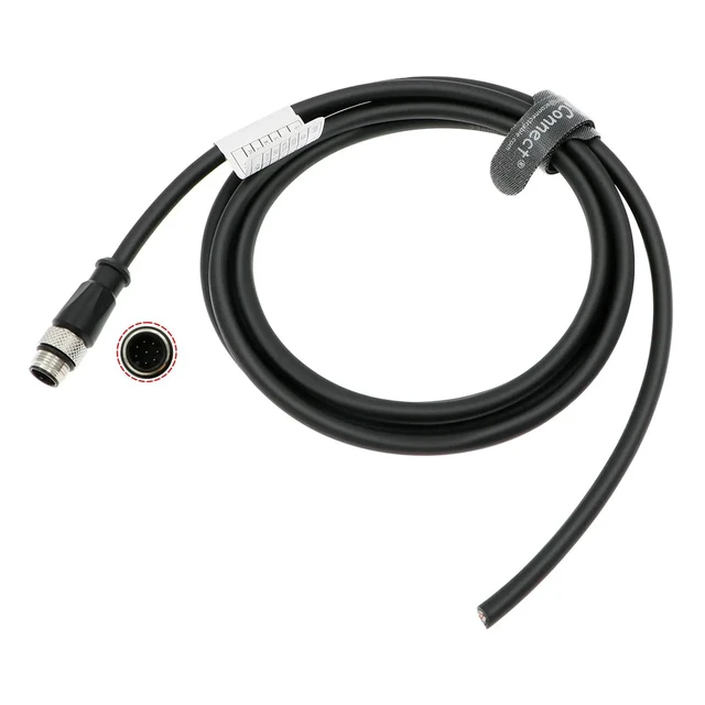 Main image of M12 Type A 8-pin DIY connector for aviation sensors, waterproof and electrically shielded cable, suitable for industrial cameras (15M).