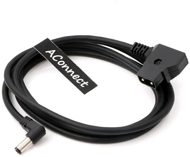 Main image of LCD Monitor - DC-Dtap - Cable with D-type and P-type connectors to 2.1 DC right-angle 12V cable, suitable for LCD 4.9 ft/1.5 m