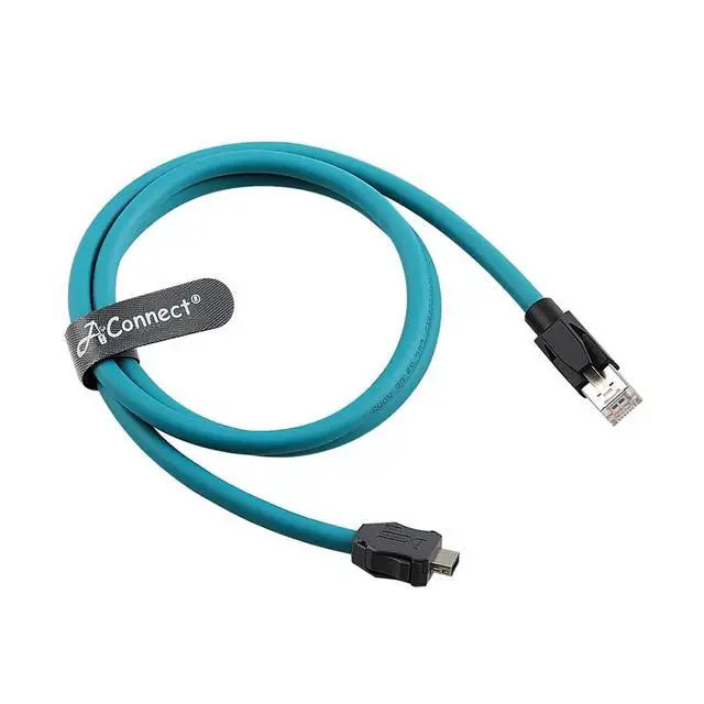 Main image of IX to RJ45 Cat6A Industrial Ethernet Cable IX30G-A-10S-CV(7.0) Industrial Automation Sensor PoE High-Flexibility Cable Carrier (300CM) (Green)