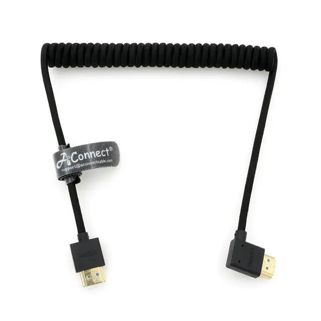 Main image of 8K Spiral HDMI 2.1 Cable, 8K@60Hz, 4K@48Gbps Ultra-high-speed braided spiral cable, suitable for BM5 left-hand bend.