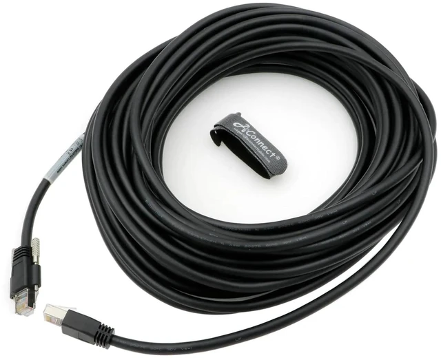 Main image of Gigabit Ethernet cable with RJ45 horizontal locking screw, Cat6 cable, suitable for AVT industrial cameras (20M).