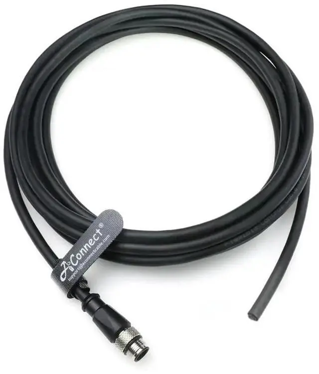 Main image of M12 Type A 17-pin male open-end cable, suitable for motors, industrial automation and machine vision systems (1M).