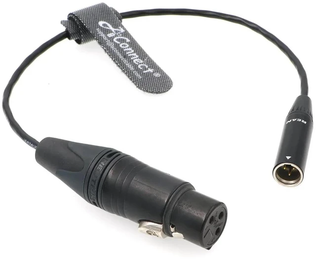 Alt view image 2 of 2 - XLR audio/microphone 3-pin mini XLR male to XLR female adapter cable, suitable for 4K 6K cameras, video assistance, 4K 8K, 30cm.