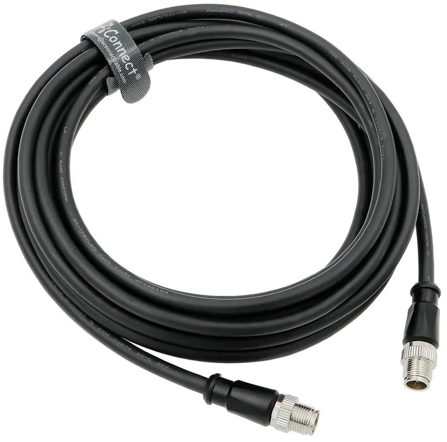 Main image of M12 8-pin male X-Code to 8-pin male X-Code shielded Ethernet cable, suitable for industrial cameras, highly flexible waterproof cable (5M).