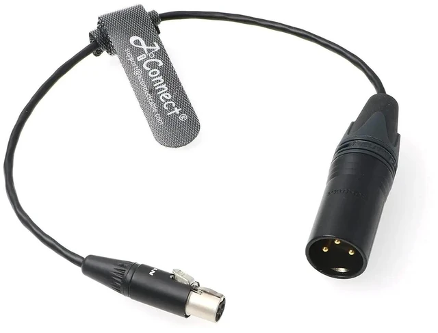 Main image of XLR Cable TA3F Original 3-Pin Mini XLR Female to 3-Pin XLR Male Cable, suitable for 744T mixer and Rode-X 30cm (12 inch) headphone jack.