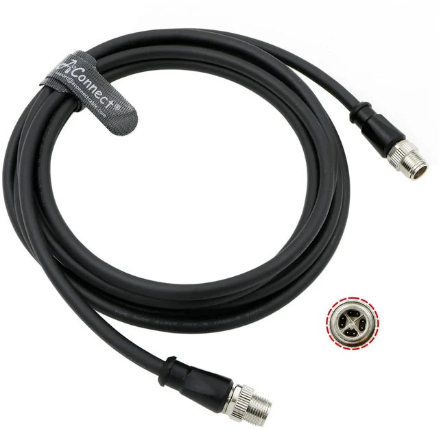 Main image of M12 8-pin male X-Code to 8-pin male X-Code shielded Ethernet cable, suitable for industrial cameras, highly flexible waterproof cable (300CM).