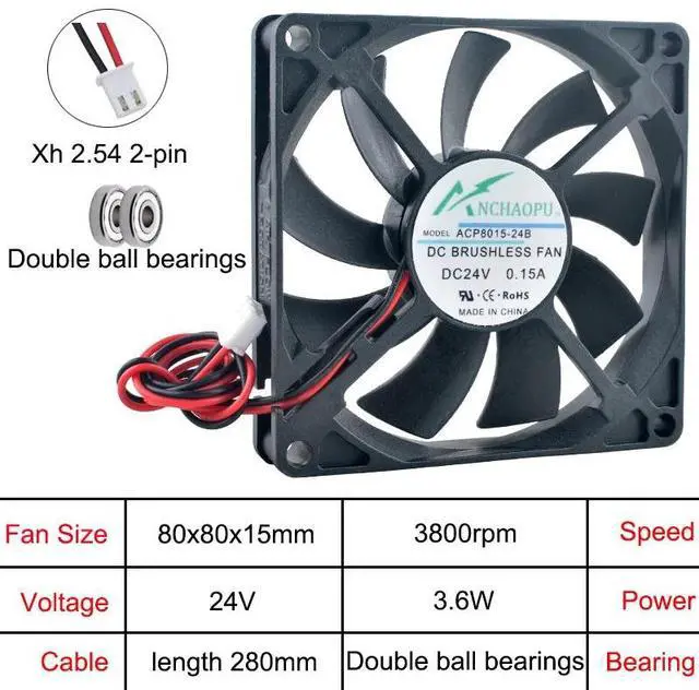 Alt view image 2 of 2 - EG50060S1-C000-S99 LXO0791002 DC5V 1.15W Laptop Fan