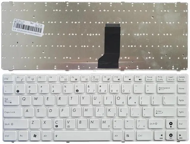 Main image of Compatible with B43A, B43E, B43F, B43J, B43S, B43V, B43VC, K42Jr, K42Jv, and A43U US keyboards (white with frame).