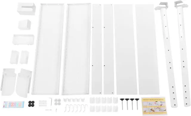 Alt view image 6 of 7 - Desktop Bookshelf Clamp On Desk Shelf with Each Tier Load Capacity(16.53 Lbs) Multipurpose Clip-On Desk Organiser Desktop Organizer Bookshelf Storage Shelves for Study Rooms, Bedrooms(White)