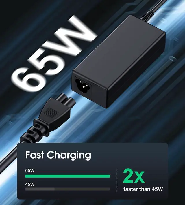 Alt view image 4 of 7 - USB C Laptop Charger, 65W Chromebook Charger Compatible with HP Lenovo Dell Asus Acer Samsung Google Chromebook Fast Charger Type C