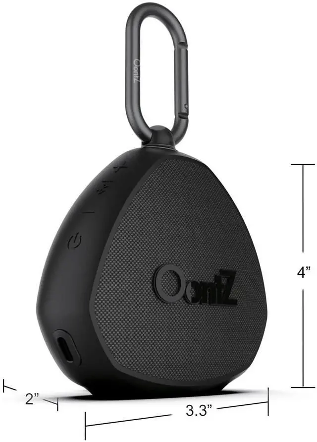 Alt view image 6 of 6 - OontZ Angle Clip Portable Bluetooth Speaker, 5W Stereo Sound, 12 Hour Playtime, Rich Bass, 100 Foot Wireless Range, IPX7 Waterproof, Outdoor, Travel, Great Gift (Black)