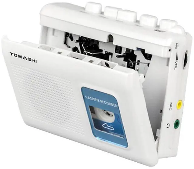 Main image of Portable Cassette Player Tape Recorder with Built-in Speaker,Microphone,Headphone Jack-, 4.57 x 3.54 x 1.38inch