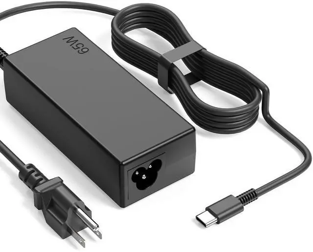 Main image of 65W USB C Laptop Charger Compatible with Lenovo ThinkPad X1 X13 T14 T14s T15 E14 E15 T480s T490 Yoga 7i 9i C940 Thinkbook 13s 14 15 16 Chromebook c330 s330 Computer Charger Type C AC Power Adapter