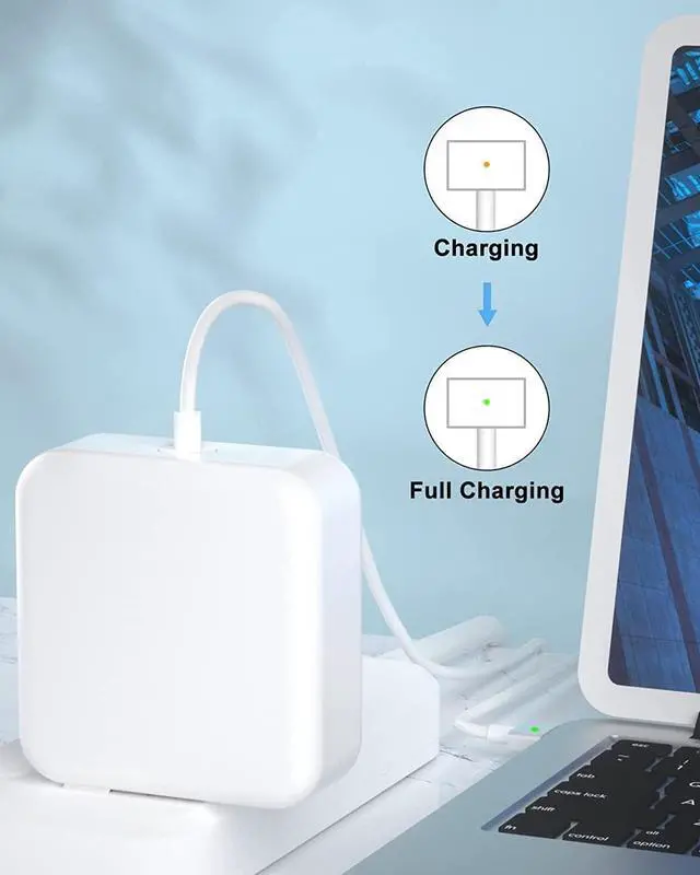 Alt view image 2 of 7 - 45W Mac Book Pro Charger, Replacement AC 45w 2T-Tip Connector Power Adapter,Laptop Charger Compatible with Mac Book Air 11 inch and 13 inch After Mid 2012(Applicable to 2012-2017)