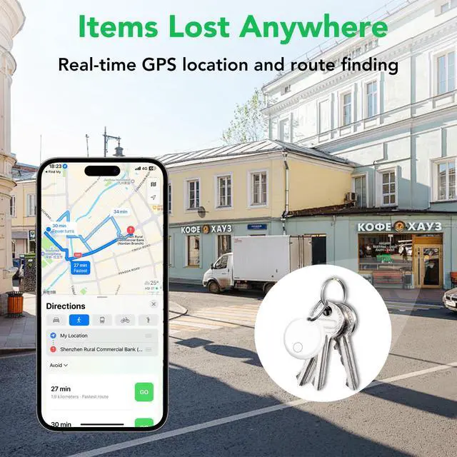 Alt view image 3 of 7 - Air Tracker Tags-4 Pack: Smart Bluetooth Tracker, Item Finder Works with Apple Find My (iOS Only) App, Trakcer Tag Locator for Keys, Luggage, Satchel, weTag mini. (Not for Android Devices)
