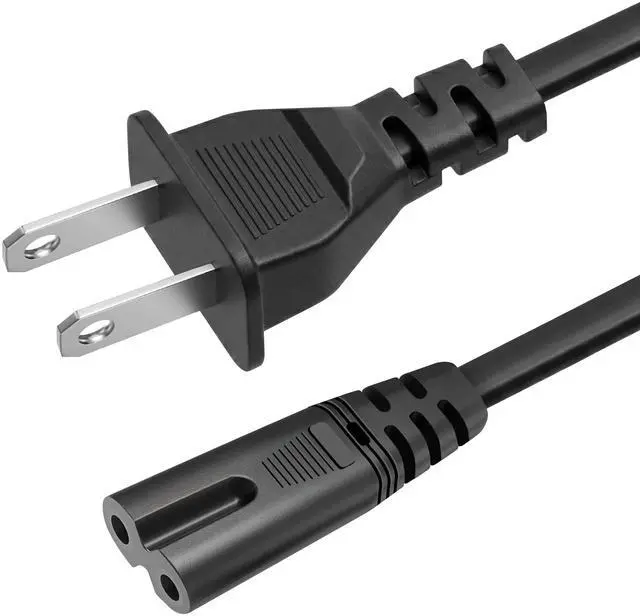 Main image of AC 2 Prong Power Cord 3FT C7 Figure 8 Replacement Power Cable for Samsung TV, LG, TCL, Roku, PS5, PS4, Xbox Game Console, Monitor and More