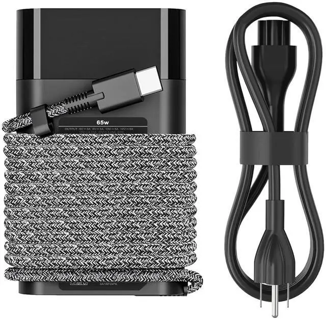 Main image of 65W USB C Laptop Charger Compatible with HP Spectre x360,Envy,Elitebook x360,Pavilion, Elite x2,Chromebook,Omnibook,Dragonfly,Zbook,ProBook Travel Computer Charger USB Type C AC Power Adapter