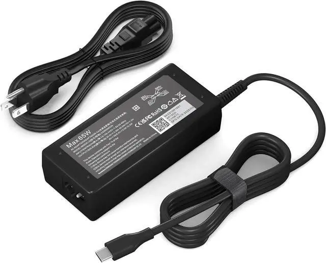 Main image of Replacement 65W USB C Laptop Charger Compatible with HP Chromebook and All 65W USB Type C Power Adapter