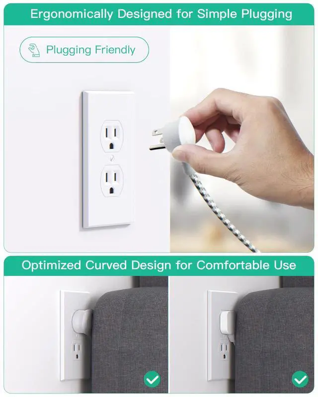 Alt view image 5 of 7 - Cruise Ship Essentials - Power Strip with USB Ports, 5Ft Flat Extension Cord with Multiple Outlets, USB Charging Station with Non Surge Protector for Cruise Ship, Travel, Dorm Room Essentials