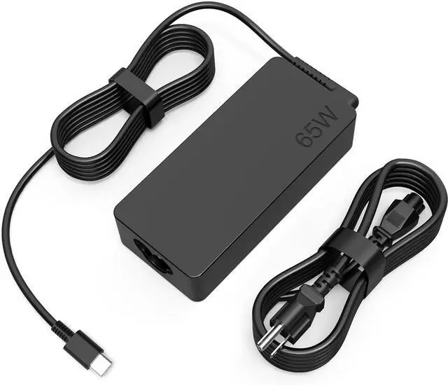 Main image of 65W USB C Laptop Charger Compatible with Lenovo ThinkPad X1 X13 T14 T15 E14 E15 T480s T490 E480 Yoga 7i 9i Thinkbook 13s 14 15 16 Plus G4 65W 45W Computer Charger USB Type C AC Power Adapter