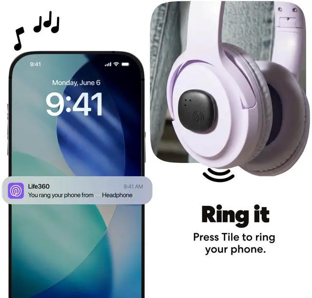 Alt view image 5 of 7 - Tile Sticker - Small Bluetooth Tracker, Remote Finder and Item Locator for Bikes, Glasses and More. Both iOS and Android Compatible. Phone Finder. 1-Pack (Black)