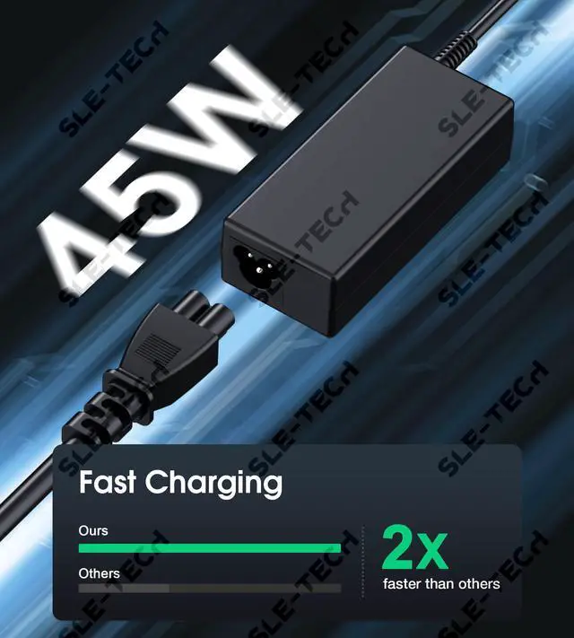 Alt view image 2 of 7 - 45W USB C Laptop Charger Compatible with HP Chromebook 14 14A G5 11 11A G6 G7 G8 EE R13 X360 14-ca051wm ca052wm ca091wm ca061dx 11-ae051wm ae001tu ae027nr 12-c012dx