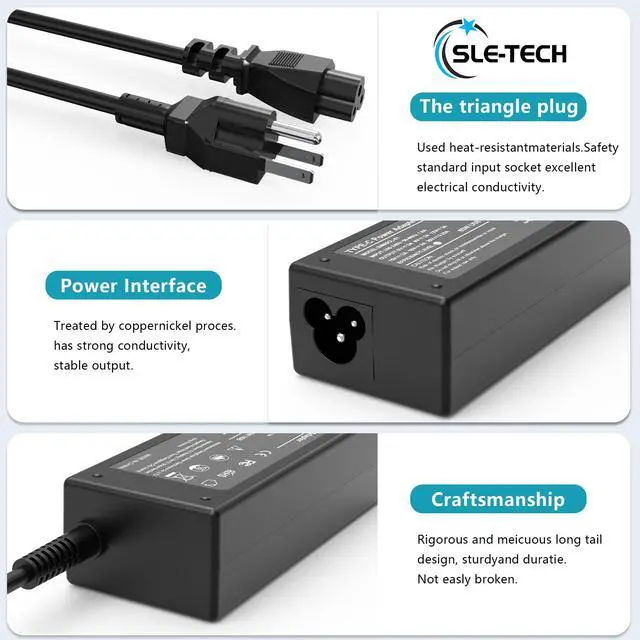 Alt view image 5 of 7 - 65W USB C Laptop Charger Compatible with Hp Chromebook 14 14A G5 11 11A G6 G7 G8 EE R13 X360 Laptops Series